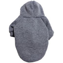 Pet Sweatshirt With Hoodie; Machine Washable Sweater For Dogs Puppies Sweater Clothes Apparel - Grey - XL