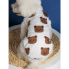 Pet Clothes; Summer New Pet Dog Clothes Thin Vest Bird's Eye Printing; Pet Clothes For Dogs And Cats - White - L