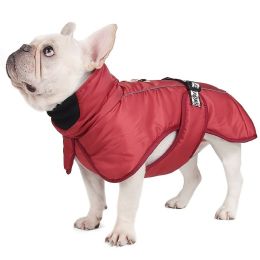 Large Dog Winter Fall Coat Wind-proof Reflective Anxiety Relief Soft Wrap Calming Vest For Travel - Red - XXL