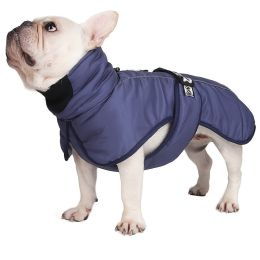 Large Dog Winter Fall Coat Wind-proof Reflective Anxiety Relief Soft Wrap Calming Vest For Travel - Blue - XXL