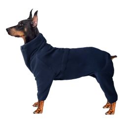 Warm Dog Cotton Coat/Sweater; Cold-Proof Clothes For Medium Large Dog; Dog Cotton Coat For Winter - Navy Blue - XL