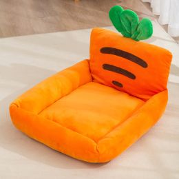 Pet Bed For Dog & Cat; Carrot Shaped Cat Bed; Adorable Dog Bed For Indoor Dogs; Cute Dog Sofa - Orange