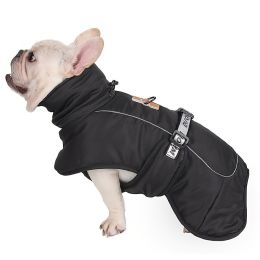 Large Dog Winter Fall Coat Wind-proof Reflective Anxiety Relief Soft Wrap Calming Vest For Travel - black - XXL