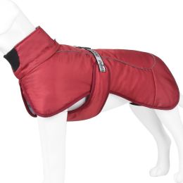 Large Dog Winter Fall Coat Wind-proof Reflective Anxiety Relief Soft Wrap Calming Vest For Travel - Red - 5XL