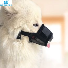 Breathable dog mouth cover; universal for big and small dogs; adjustable velcro - Orange [basic] - XXL code