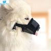 Breathable dog mouth cover; universal for big and small dogs; adjustable velcro - Black [Basic] - M code