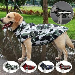 Winter windproof dog warm clothing; dog jacket; dog reflective clothes - Red Graffiti - 6XL