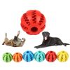 Dog Squeaky Ball Toy; Pet Chew Toy For Dog; Tooth Cleaning Ball Bite Resistant Pet Supplies - Red - 2.3Inch