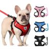 Reflective Pet Harness And Leash Set For Dog & Cat; Adjustable No Pull Dog Harness With Soft Mesh - Pink - S