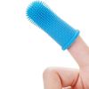 Dog Super Soft Pet Finger Toothbrush Teeth Cleaning Silicone Tooth Brush Tool Dog Cat Cleaning - blue