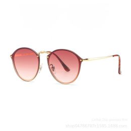 Fashion Trend Sunglasses Colorful Versatile Simple Sunglasses Cross border Cycling Network Red Glasses - The gold frame turns red