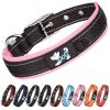 Pet dog collar; diving cloth reflective nylon collar; medium and large dog collar - Black ribbon: green - XL 2.5*(58-68)CM