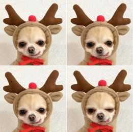 Chrimas Dog Winter Warm Clothing Cute Plush Coat Hoodies Pet Costume Jacket For Puppy Cat French Bulldog Chihuahua Small Dog Clothing - Coffee - XXL