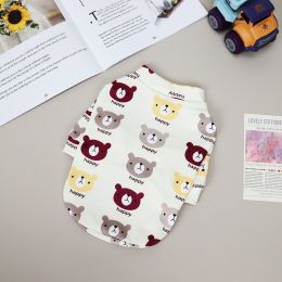 Pet clothes Dog clothes Autumn and winter new cat pet clothes Two leg sweater 22 Happy bear bottoming shirt - 22 Happy Bear Undercoat - Red - XL