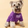 Pet Clothes For Small & Medium Dogs; Letter Pattern Dog T-Shirts Cat Clothes; Breathable Pet Tee - L