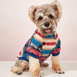 Pet Sweater; Warm Dog Sweater Cat Hoodie For Cold Weather; Floral Print Dog Apparel(Small & Medium) - Mixed Color - XL