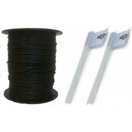 Essential Pet Heavy Duty In-Ground Fence Wire and Flag Kit 1000 Feet - Default