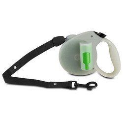 PAW Bio Retractable Leash with Green Pick-up Bags, Glow in the dark - GL-1967