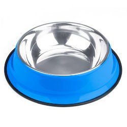 72oz. Blue Stainless Steel Dog Bowl - ABWL-106