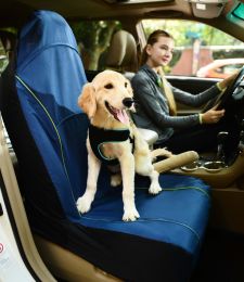 Pet Life Open Road Mess-Free Single Seated Safety Car Seat Cover Protector For Dog, Cats, And Children - Blue