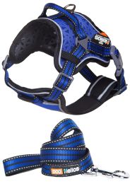 Helios Dog Chest Compression Pet Harness and Leash Combo - Small - (HA6BLSM)