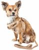 Pet Life Luxe 'Furracious' 2-In-1 Mesh Reversed Adjustable Dog Harness-Leash W/ Removable Fur Collar - Khaki - Medium