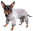 Dog Helios 'Namastail' Lightweight 4-Way Stretch Breathable Full Bodied Performance Yoga Dog Hoodie Tracksuit - Grey - Large