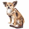 Pet Life Luxe 'Furracious' 2-In-1 Mesh Reversed Adjustable Dog Harness-Leash W/ Removable Fur Collar - Brown - Medium