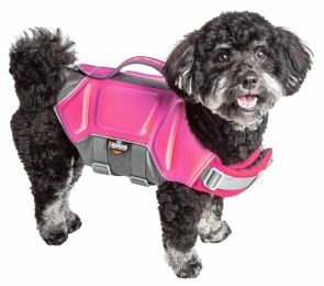 Dog Helios 'Tidal Guard' Multi-Point Strategically-Stitched Reflective Pet Dog Life Jacket Vest - Pink - Large