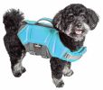 Dog Helios 'Tidal Guard' Multi-Point Strategically-Stitched Reflective Pet Dog Life Jacket Vest - Blue - X-Large