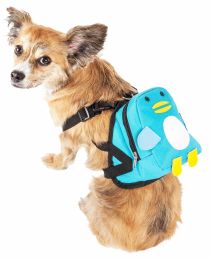 Pet Life 'Waggler Hobbler' Large-Pocketed Compartmental Animated Dog Harness Backpack - Medium