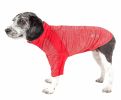 Pet Life Active 'Chewitt Wagassy' 4-Way Stretch Performance Long Sleeve Dog T-Shirt - Red - X-Large