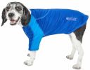 Pet Life Active 'Chewitt Wagassy' 4-Way Stretch Performance Long Sleeve Dog T-Shirt - Blue - X-Small