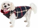 Pet Life 'Allegiance' Classical Plaided Insulated Dog Coat Jacket - Blue - Small