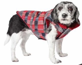 Pet Life 'Scotty' Tartan Classical Plaided Insulated Dog Coat Jacket - X-Small