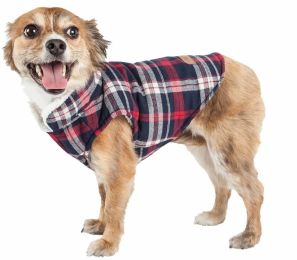 Pet Life 'Puddler' Classical Plaided Insulated Dog Coat Jacket - X-Small