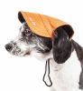 Pet Life 'Cap-Tivating' Uv Protectant Adjustable Fashion Dog Hat Cap - Orange - Medium