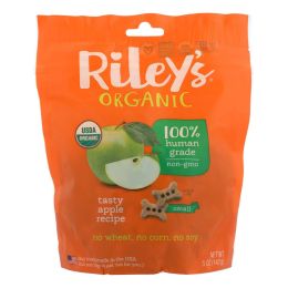 Riley's Organics Organic Dog Treats; Apple Recipe; Small - Case of 6 - 5 OZ - 2311397