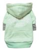 Touchdog Hampton Beach Designer Ultra Soft Sand-Blasted Cotton Pet Dog Hoodie Sweater - Green - Large