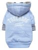 Touchdog Hampton Beach Designer Ultra Soft Sand-Blasted Cotton Pet Dog Hoodie Sweater - Blue - X-Small