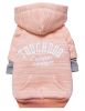 Touchdog Hampton Beach Designer Ultra Soft Sand-Blasted Cotton Pet Dog Hoodie Sweater - Pink - X-Small