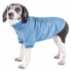 Pet Life Active 'Fur-Flexed' Relax-Stretch Wick-Proof Performance Dog Polo T-Shirt - Blue - X-Small