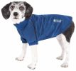 Pet Life Active 'Fur-Flexed' Relax-Stretch Wick-Proof Performance Dog Polo T-Shirt - Navy - Medium