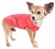 Pet Life Active 'Pull-Rover' Premium 4-Way Stretch Two-Toned Performance Sleeveless Dog T-Shirt Tank Top Hoodie - Red - Medium