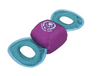 Pet Life Chompter Dura-Chew Tough Water Resistant Plush Chew Tugging Dog Toy - Purple/Blue