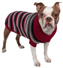 Polo-Casual Lounge Cable Knit Designer Turtle Neck Dog Sweater - Large