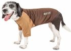 Pet Life Active 'Hybreed' 4-Way Stretch Two-Toned Performance Dog T-Shirt - Brown - X-Large