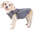 Pet Life Active 'Racerbark' 4-Way Stretch Performance Active Dog Tank Top T-Shirt - Grey - X-Large