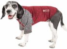 Pet Life Active 'Hybreed' 4-Way Stretch Two-Toned Performance Dog T-Shirt - Maroon - Medium