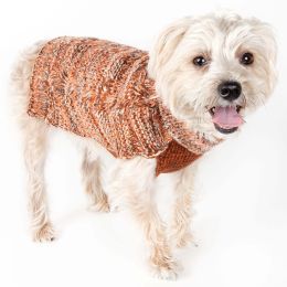 Royal Bark Heavy Cable Knitted Designer Fashion Dog Sweater - Small